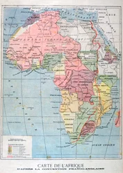 Eine Karte von Afrika nach der Anglo-Französischen Konvention, 1899