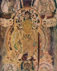 Ein Gemälde auf der Kernsäule der Pagode im Daigoji-Kloster, 13. Jahrhundert
