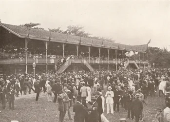 Ein Teil des Derby Club Rennbahn Geheges, 1914