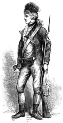 Ein echter amerikanischer Scharfschütze, um 1776-1780, um 1880