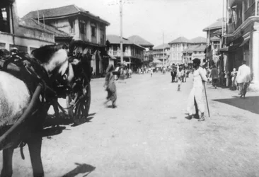 Eine Straße in Mumbai Bombay, Indien, um 1918