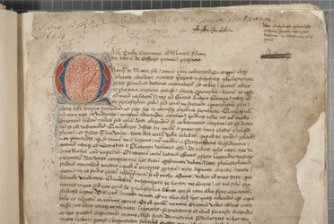 Ein Transkript, in drei Händen, der philosophischen Werke von Marcus Tullius Cicero, scheinbar aus der editio romana von 1471, mit Marginalien in der Hand von Archibald Whitelaw und anderen, ca. 1480