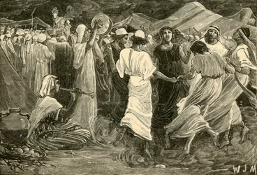 Aaron und die Israeliten beten das Kalb an, 1890