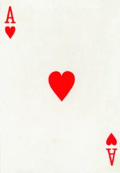 Herz-Ass aus einem Kartenspiel von Goodall & Son Ltd., um 1940