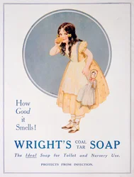 Werbung für Wrights Kohleteerseife, 1923