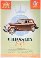 Werbung für das Crossley Regis Auto, 1935