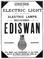 Werbung für Ediswan-Glühlampen, 1898