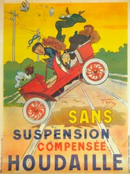 Werbung für Houdaille-Autoaufhängung, ca. 1900