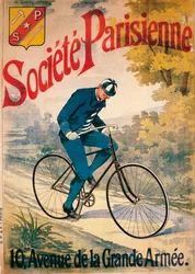 Werbung für Societe Parisienne Fahrräder, um 1895