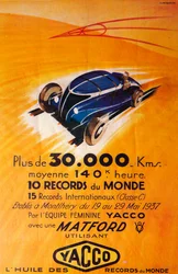 Werbung für Yacco Motoröl, ca. 1937