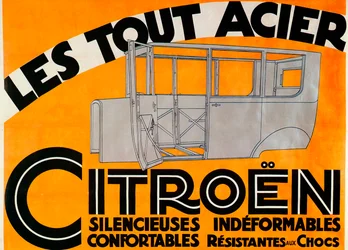 Werbung für Ganzstahl-Citroen-Autos, um 1924