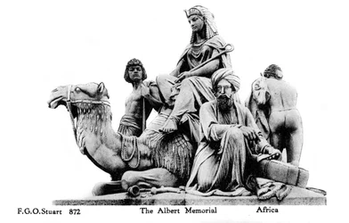 Afrika, das Albert Memorial, London, 20. Jahrhundert