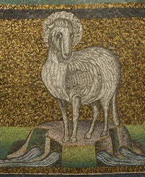 Agnus Dei, Byzantinisch, frühes 20. Jahrhundert, Original aus dem 6. Jahrhundert