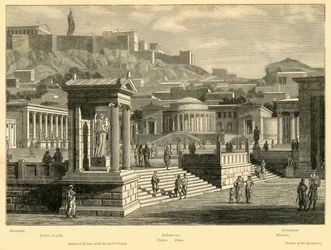 Agora von Athen restauriert, 1890