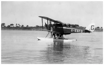 Alan Cobhams De Havilland DH50 landet am Tigris, Irak, 1926