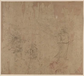 Album mit daoistischen und buddhistischen Themen: Prozession daoistischer Gottheiten: Blatt 18