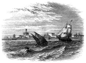 Alexandria vom Meer aus, Ägypten, um 1890