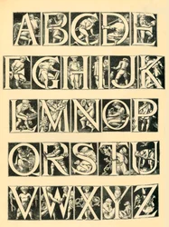 Alphabetdesign für Fliesen, 1864