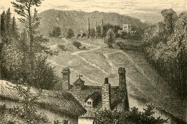 Amesbury, Blick auf das Lager von Vespasian, 1898