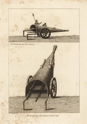 Ein antiker Geschützwagen, verwendet bei der Belagerung von Boulogne 1544
