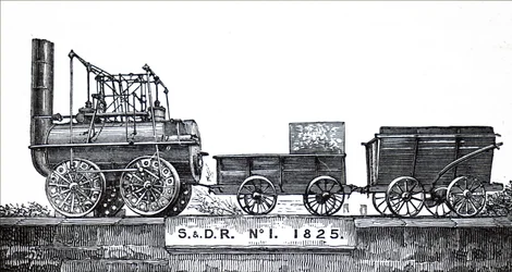 Eine Lokomotive I gebaut von George Stephenson