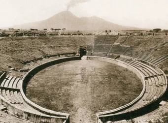 Amphitheater, Pompeji, Italien, um 1900