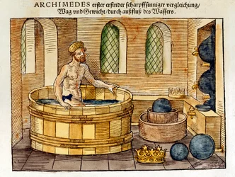 Archimedes in seinem Bad, 1547