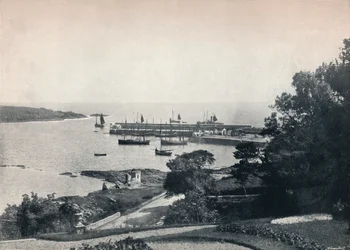 Ardglass - Gesamtansicht des Hafens, 1895