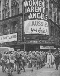 Australische Soldaten auf ein paar Tage Urlaub in London, 1940