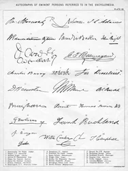 Autogramme berühmter Personen, 19. Jahrhundert