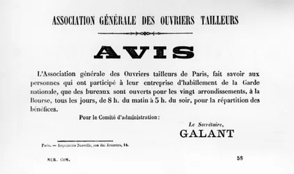 Avis, aus Französischen politischen Plakaten der Pariser Kommune