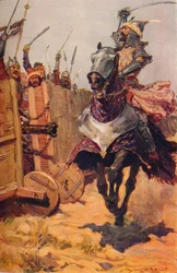 Baber feuert seine Truppen an, ca. 1526 ca. 1912