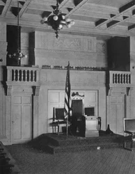 Balkon und Podium im Logensaal des Freimaurertempels, Birmingham, Alabama, 1924