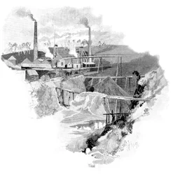 Beaconsfield-Goldminen, Tasmanien, Australien, 1886