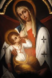 Beata Vergine delle Grazie, die Madonna von San Giuseppe von Benedetto Cottolenzo (spätes 16. Jahrhundert), Turin, Italien