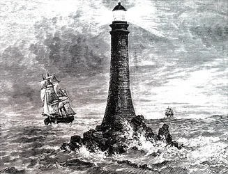 Bell Rock Leuchtturm in einem Sturm