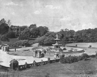 Bethesda-Brunnen, Central Park, New York, USA, ca. 1900