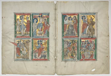 Bifolio mit Szenen aus dem Leben Christi, 1230-1240