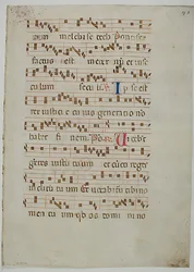 Bifolium aus einem Antiphonar, Italien, 14. Jahrhundert