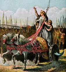 Boudicca und ihre Armee, um 1850