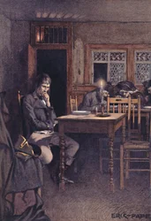 Bonaparte im Jahr 1792 als Besucher eines Sechs-Sous-Restaurants in Paris