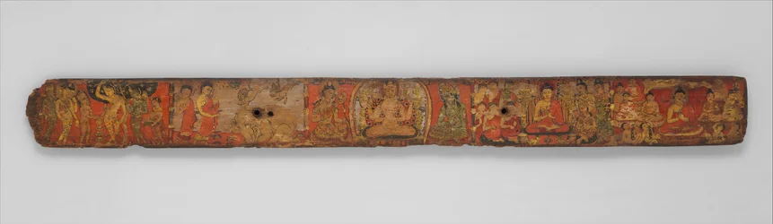 Buchdeckel eines Manuskripts des Ashtasahasrika Prajnaparamita Sutra, 10.-11. Jahrhundert