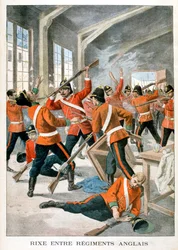 Schlägerei zwischen britischen Armeeregimentern, 1901