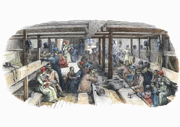 Britische Auswanderer auf dem Weg nach Sydney, Australien, in Quartieren auf der St Vincent