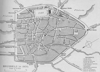 Brüssel im Jahr 1830 - Plan, 1902