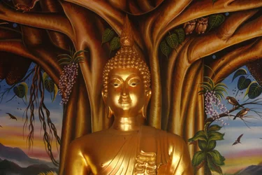 Buddha-Statue im Wat Dab Phai, Chiang Mai, Thailand