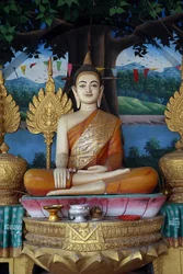 Buddha-Statue in einem Khmer-Tempel. Kambodscha