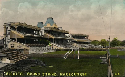 Kalkutta. Grand Stand Rennbahn, ca. 1930er Jahre
