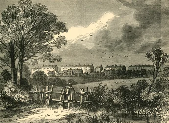Camden Town, von der Hampstead Road, Marylebone, 1780, um 1876