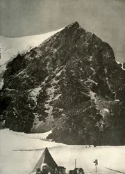 Lager am 17. Dezember am Ferrar-Gletscher unterhalb des Sentinel Rock, 1908, 1909